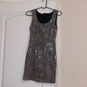 Sequence Cheetah Print Mini Dress